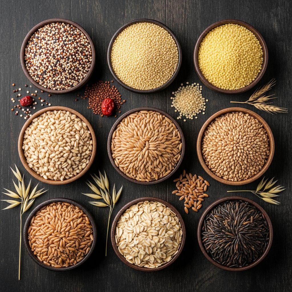 Explore nine nutritious whole grains including barley, farro, and sorghum to diversify your diet.