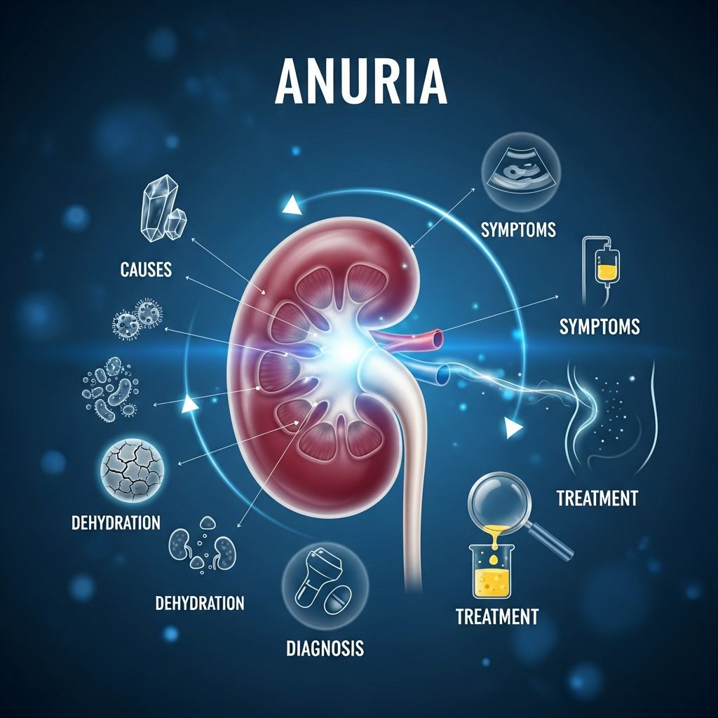 Anuria: Causes, Symptoms, Diagnosis & Treatment Understanding anuria: A critical kidney condition requiring immediate medical attention and proper diagnosis.