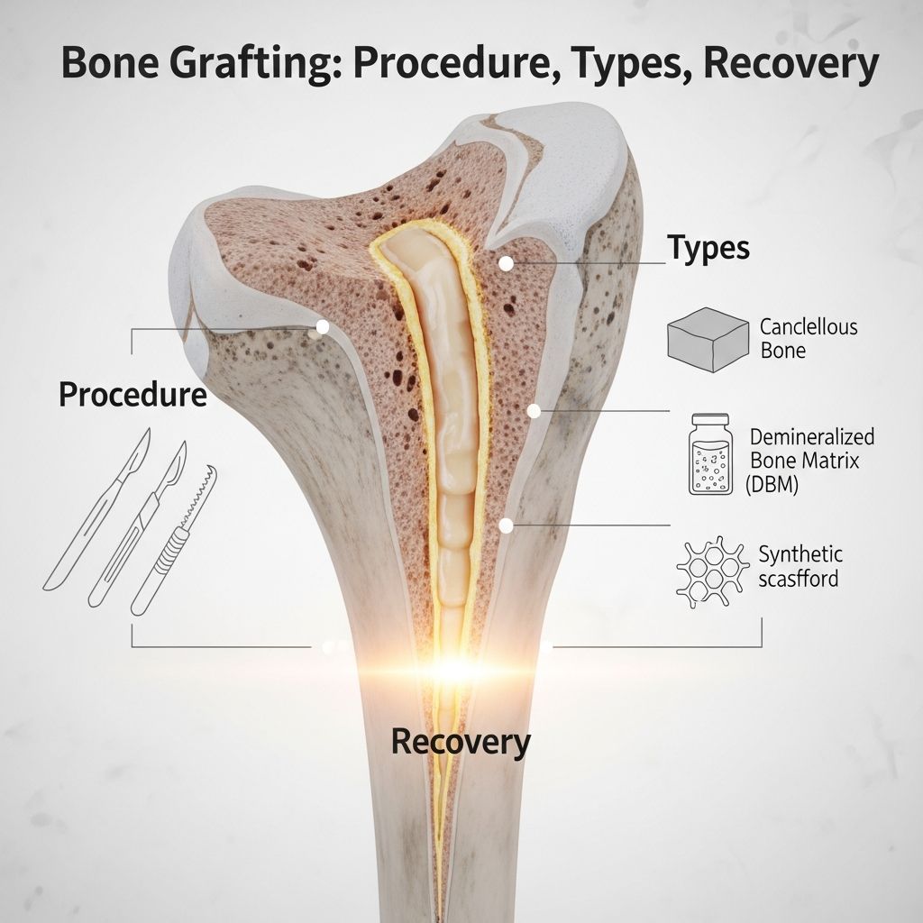 Complete guide to bone grafting: understanding the surgical procedure, types, benefits, and recovery process.