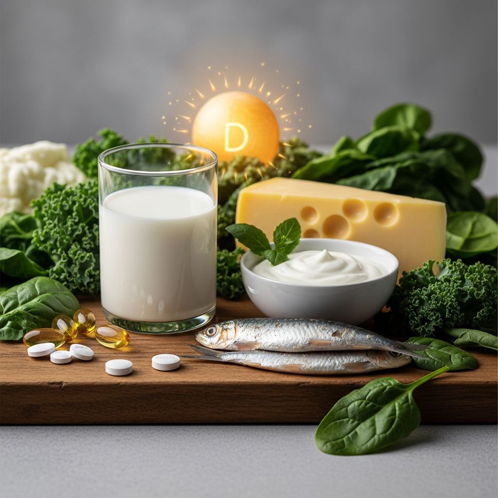 Complete guide to calcium and vitamin D supplements for bone health and immune function.