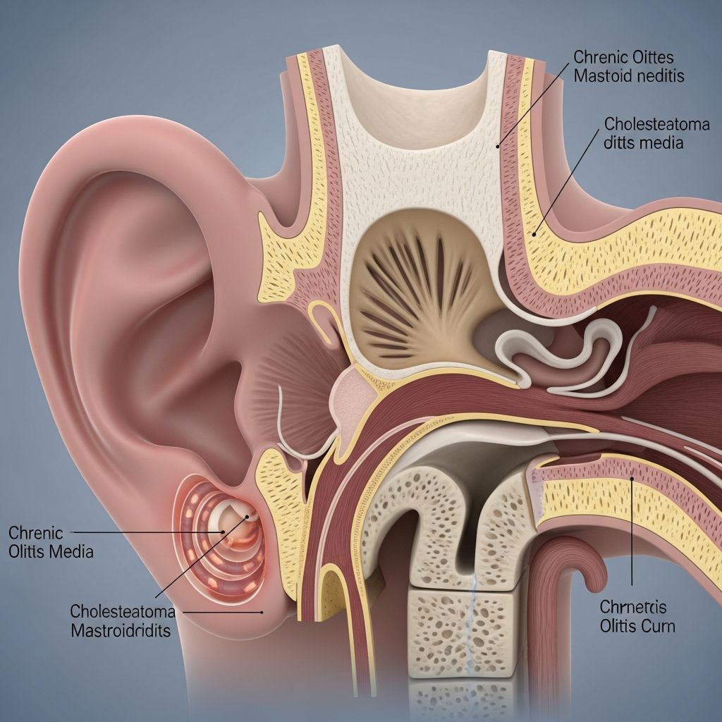 Understanding chronic ear infections, abnormal growths, and mastoid bone complications.