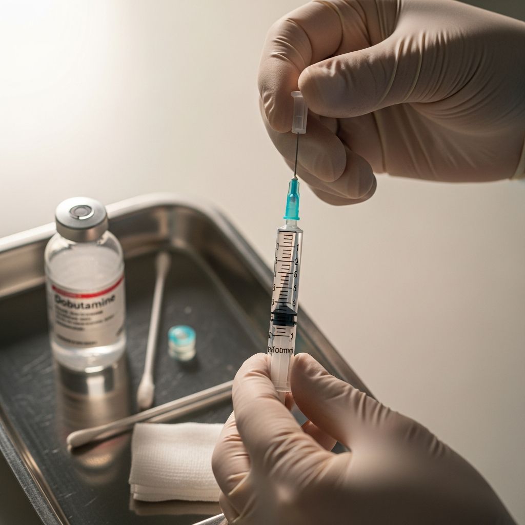 Complete guide to dobutamine injection for heart failure treatment and blood pressure management.