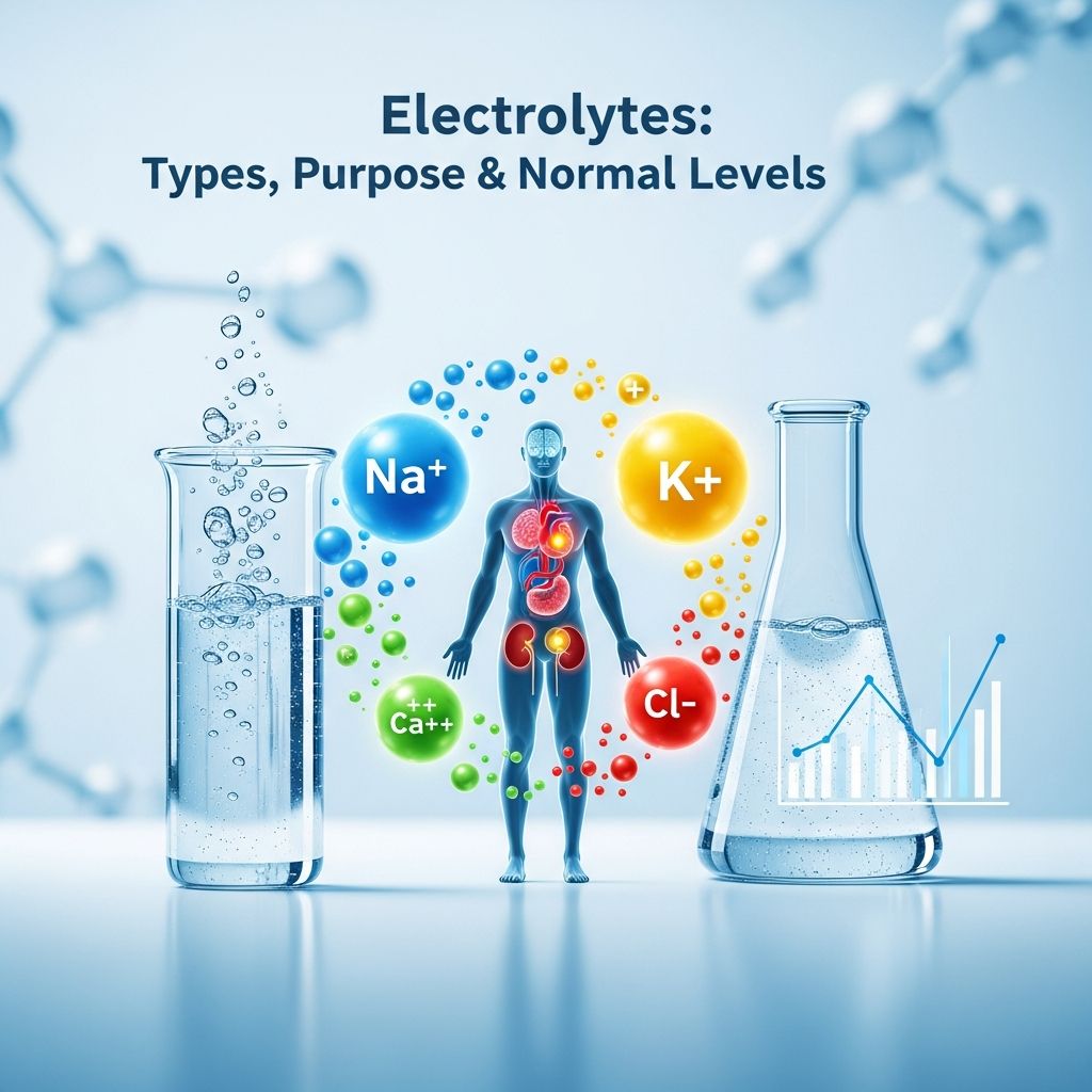 Complete guide to electrolytes: Understanding their role, normal ranges, and health impact.