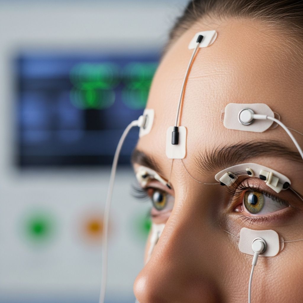 Understanding ENG testing: How electrodes measure eye movements to diagnose balance and nerve disorders.