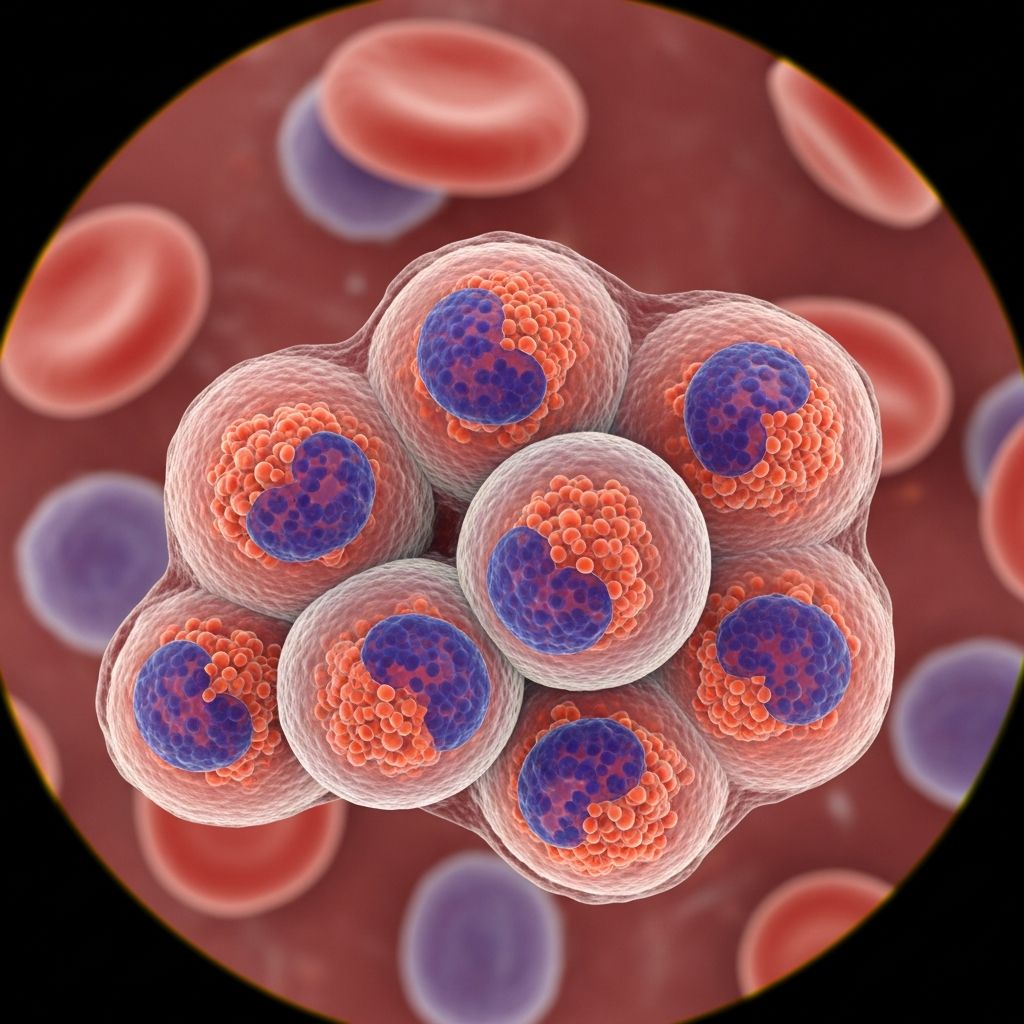 Understanding eosinophils: white blood cells that protect against parasites and allergens.