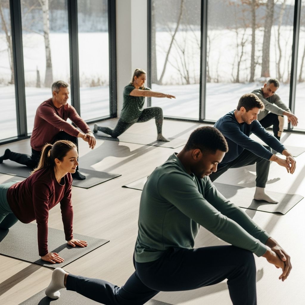 Combat winter stiffness with targeted stretches designed to keep muscles flexible and injury-free.