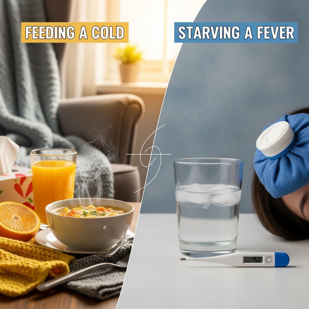 Debunking the age-old adage: What science really says about nutrition during illness.