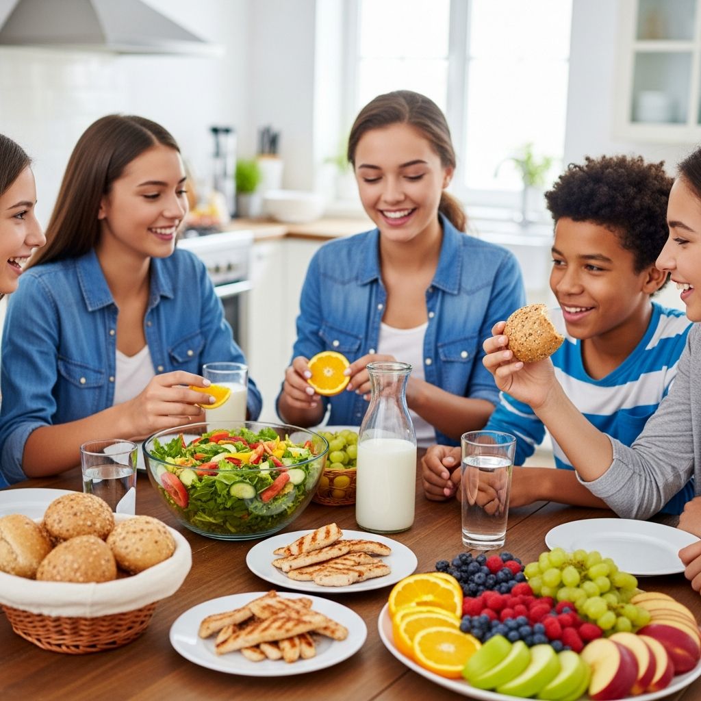 Guide to nutrition fundamentals for teenage health, growth, and development.