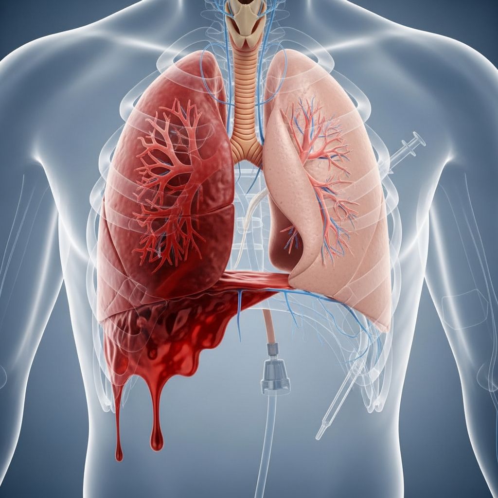 Learn about hemothorax: blood in the pleural space, its causes, symptoms, diagnosis methods, and treatment options.