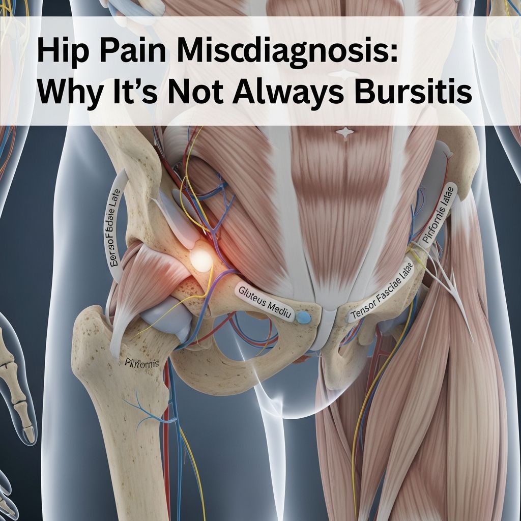 Hip Pain Misdiagnosis: Why It’s Not Always Bursitis Discover why 90% of hip pain diagnoses may be incorrect and explore alternative causes of your symptoms.