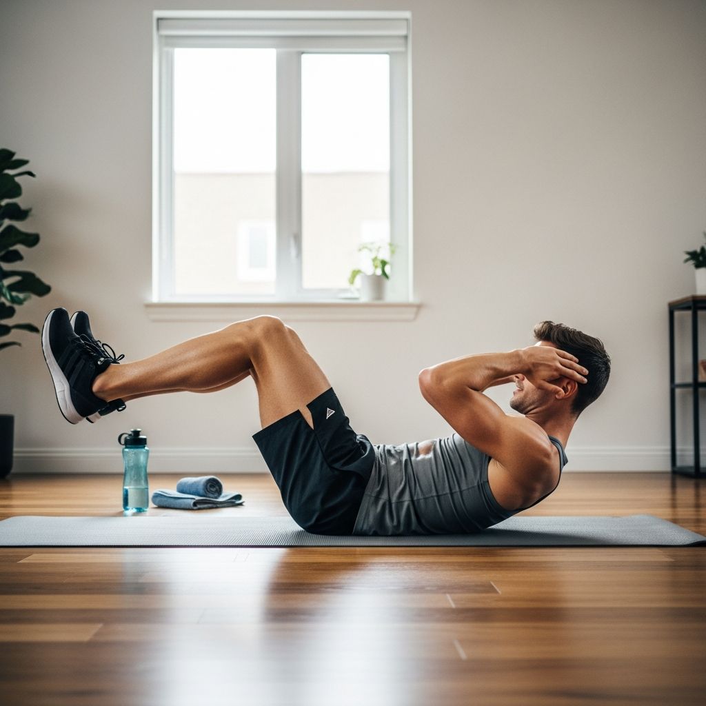 Master this grueling three-circuit superset ab workout designed to hit every part of your core at home.