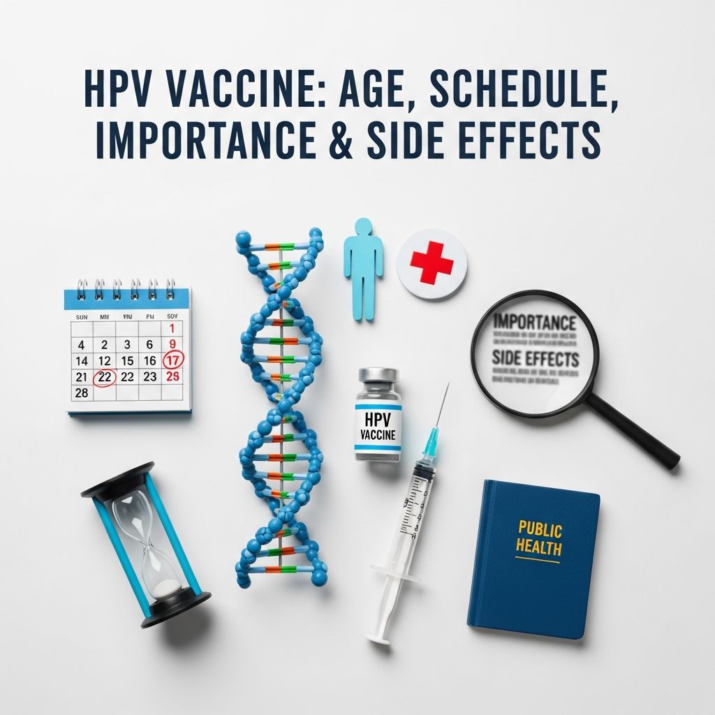 Complete guide to HPV vaccination: age recommendations, schedules, benefits, and what to expect.