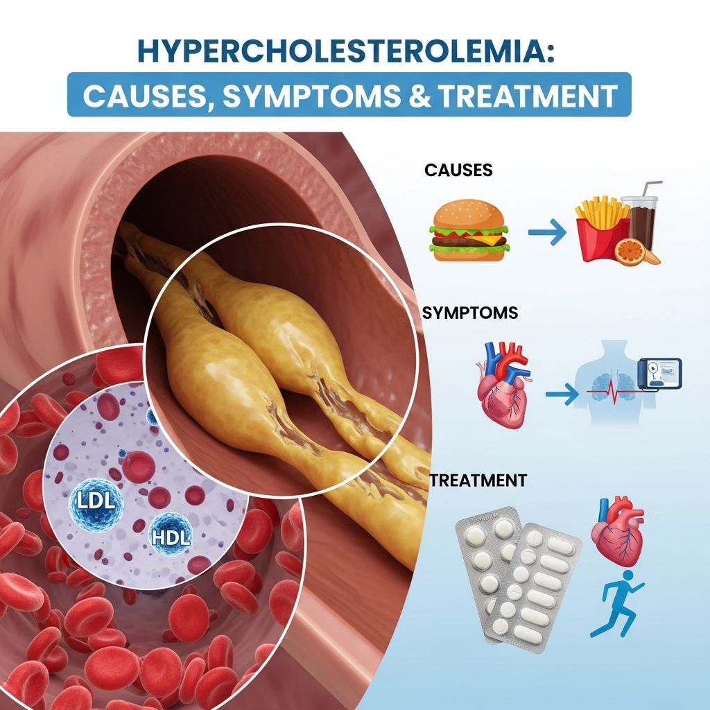 Understanding hypercholesterolemia: causes, symptoms, and effective treatments to lower cholesterol and reduce heart disease risk.