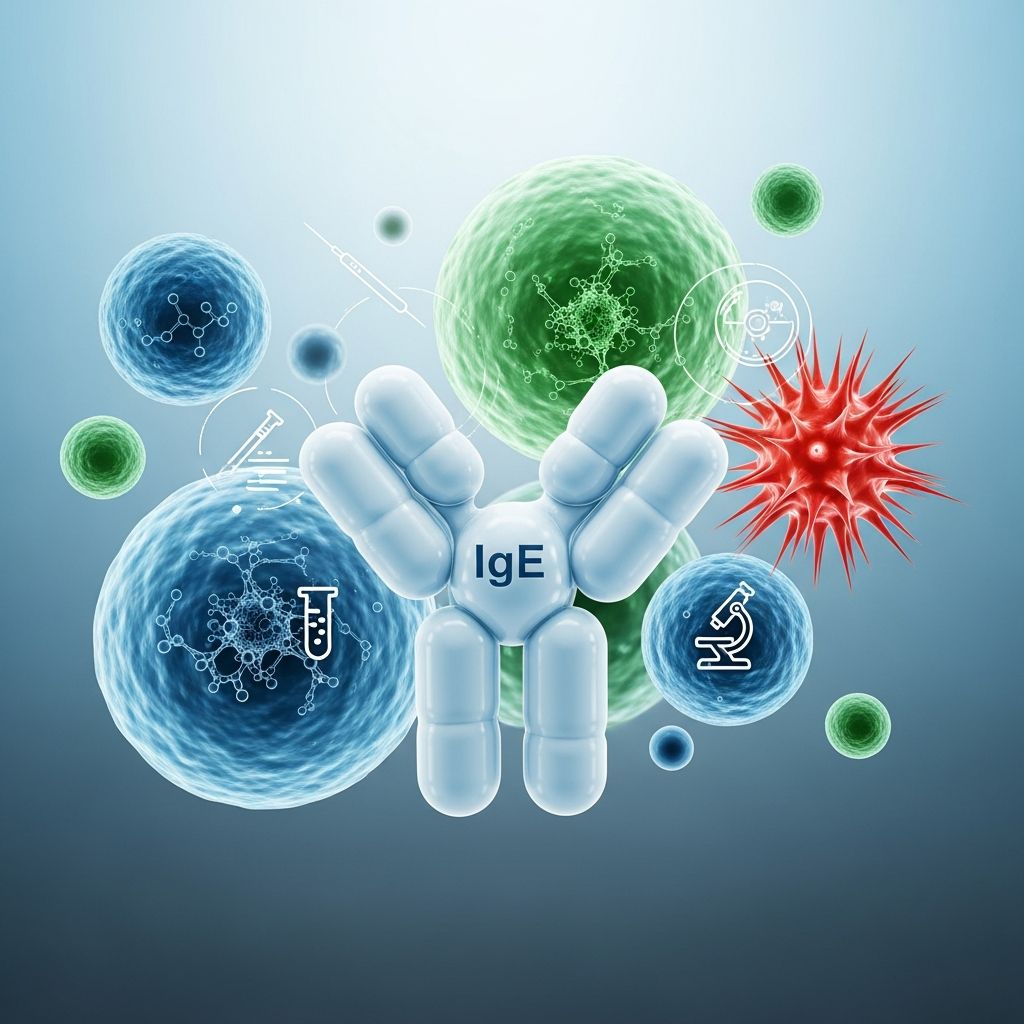 Understanding IgE: How this antibody fights infections and triggers allergies in your immune system.