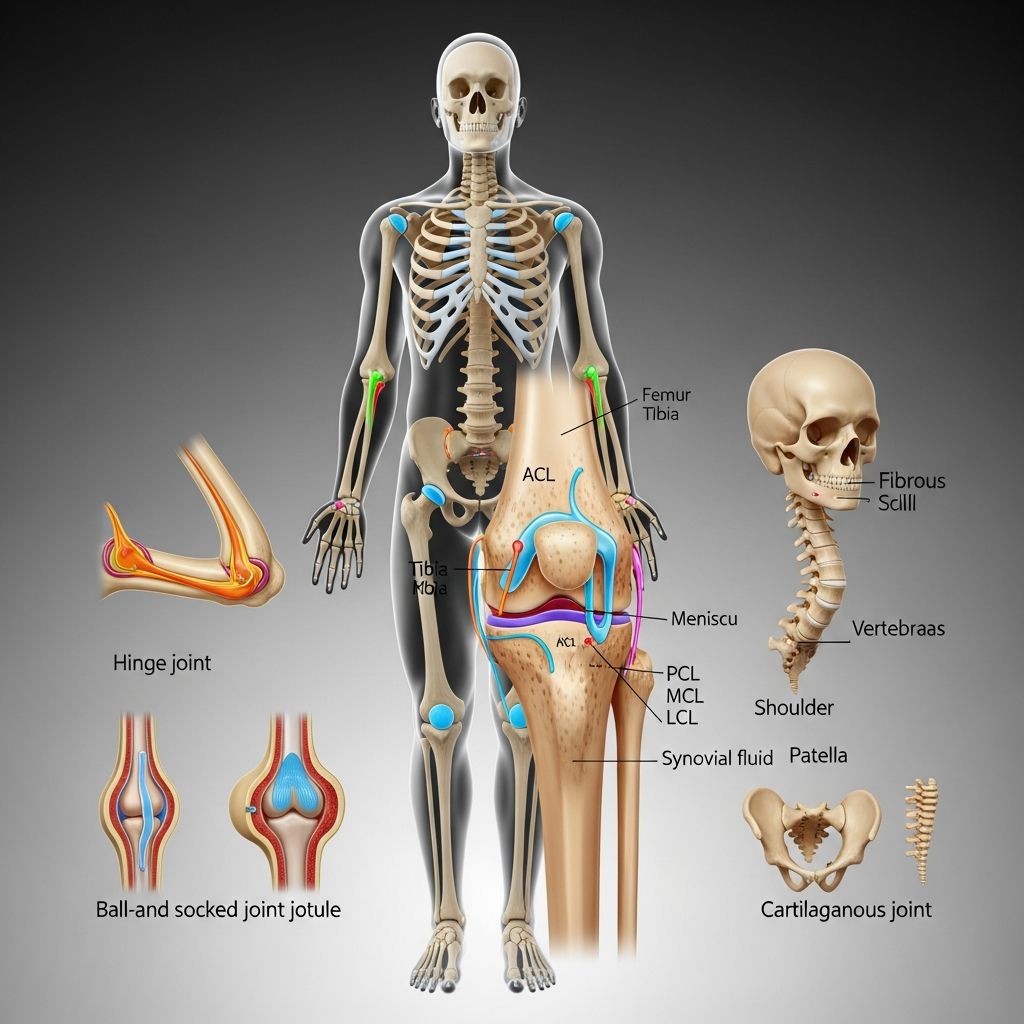 Understanding joint structure, types, and function in your skeletal system.