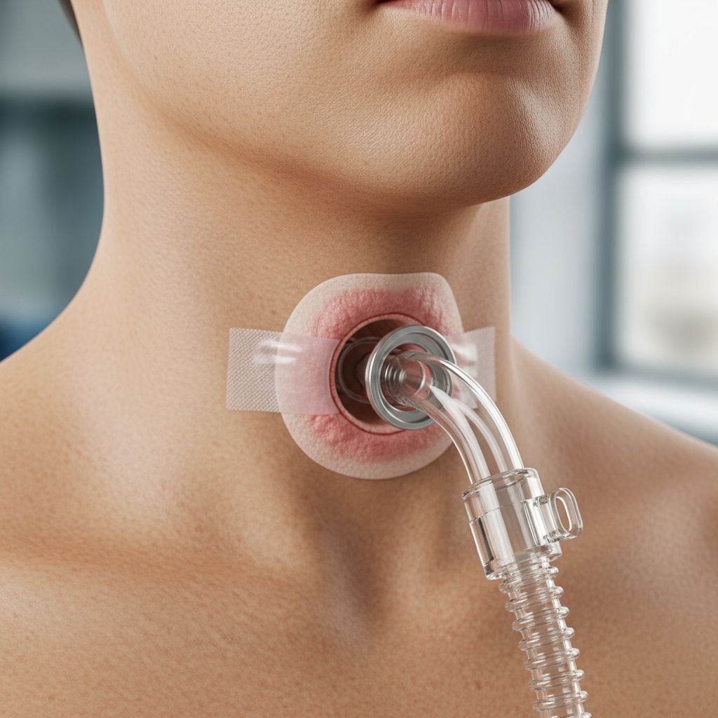 Complete guide to managing your tracheostomy: care, maintenance, and daily living.