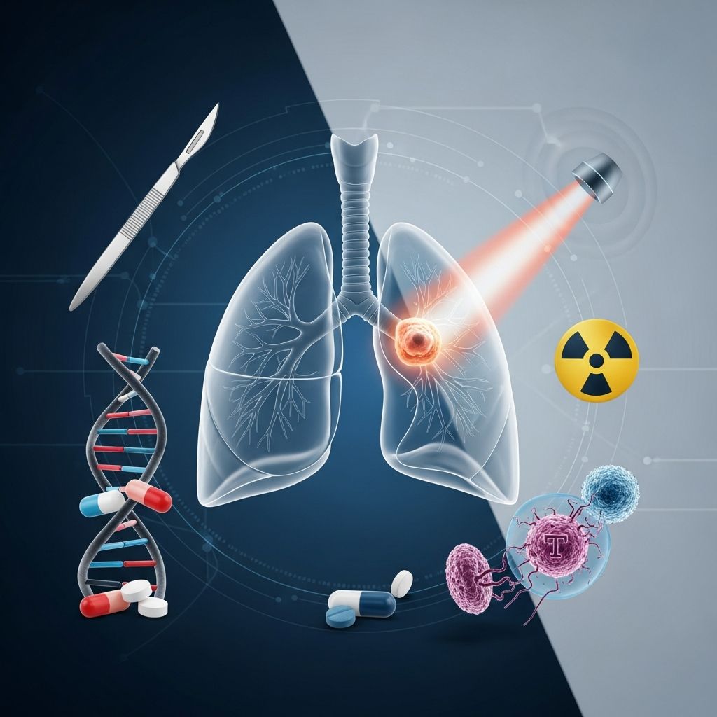 Comprehensive guide to lung cancer treatment options including surgery, chemotherapy, radiation, and immunotherapy.