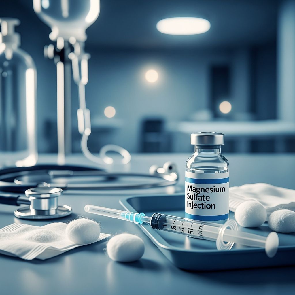 Complete guide to magnesium sulfate injection: uses, dosage, side effects, and safety information.