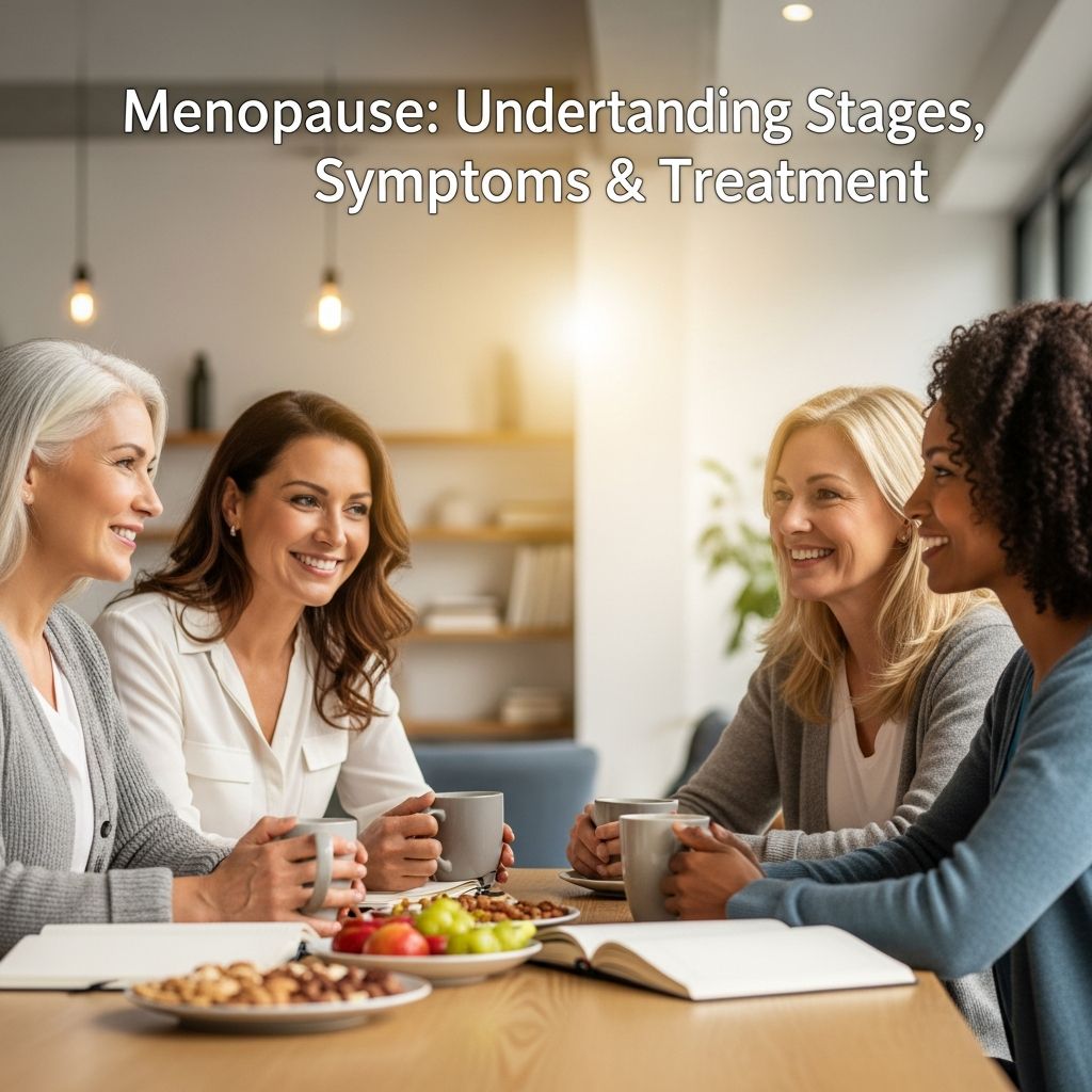 Complete guide to menopause: Learn about stages, symptoms, age ranges, and effective treatment options.