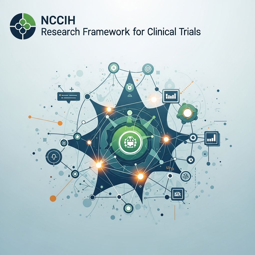 Strategic framework guiding complementary health research from concept to clinical trials.