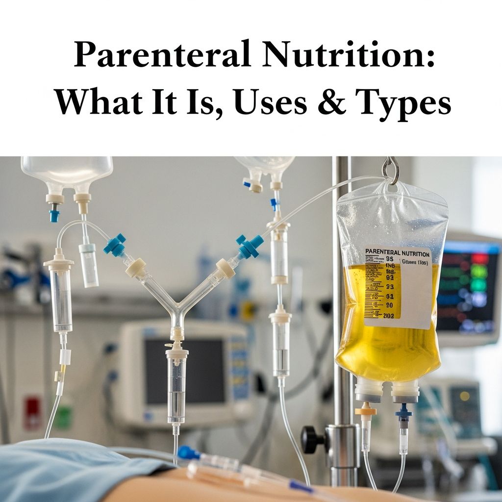 Complete guide to parenteral nutrition: intravenous feeding for those unable to eat normally.