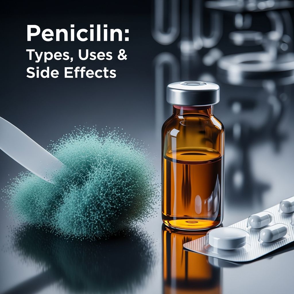Penicillin: Types, Uses, And Side Effects Guide Complete guide to penicillin antibiotics: types, bacterial infections treated, and potential side effects.