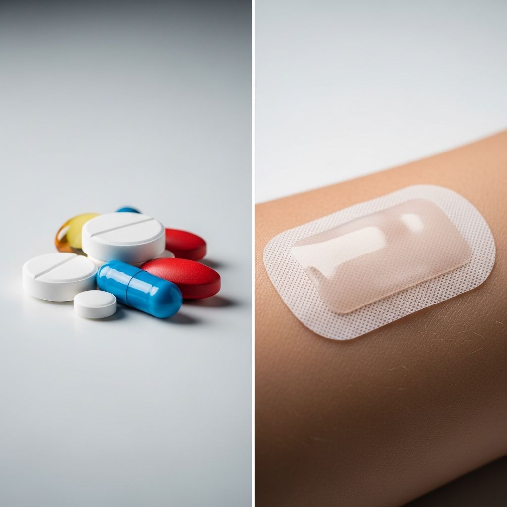 Compare pain relief methods: pills versus patches. Learn which delivery system works best for your pain management needs.