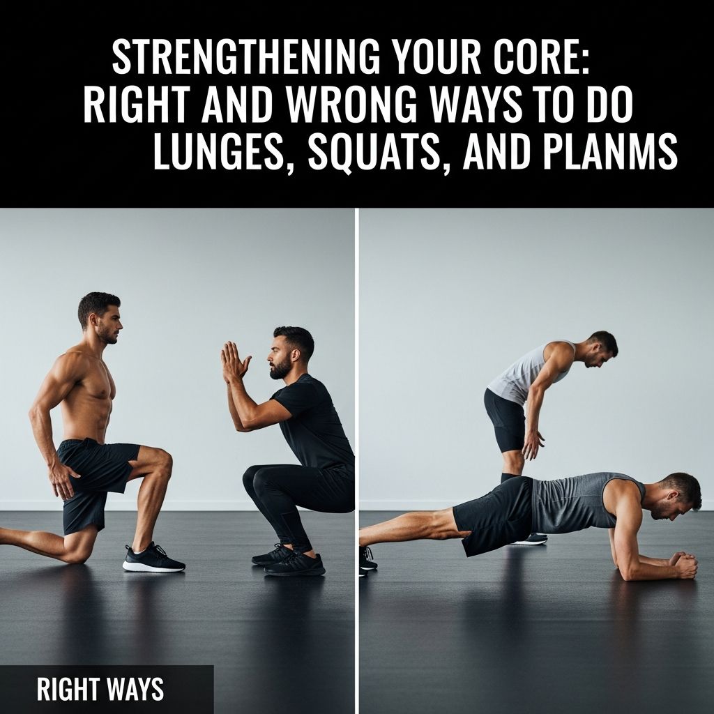 Master proper form for lunges, squats, and planks to strengthen your core safely and effectively.