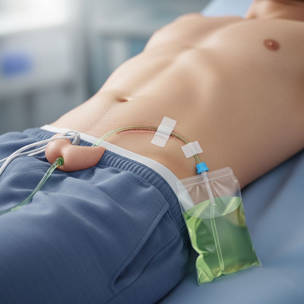 Complete guide to suprapubic catheter insertion, use, maintenance, and potential complications.