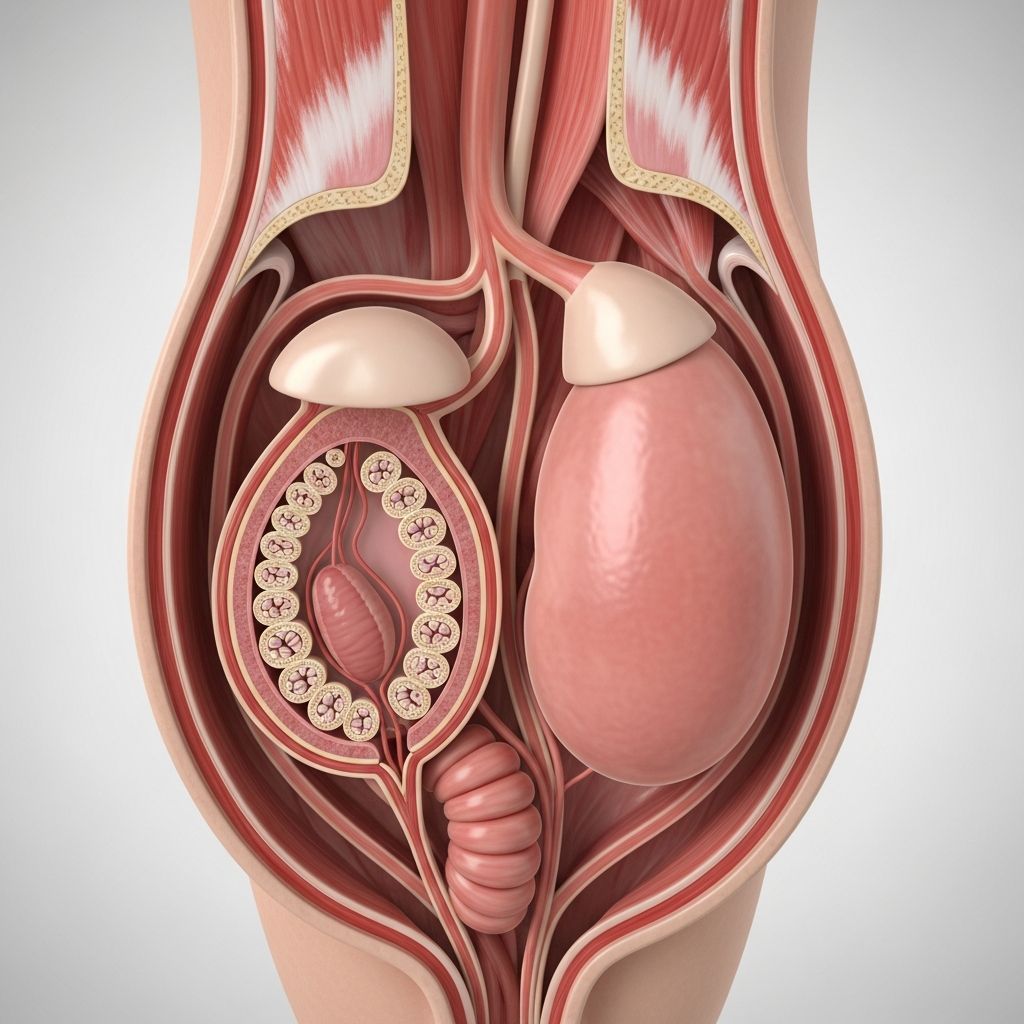 Complete guide to testicle anatomy, function, hormone production, and health conditions affecting male reproductive health.