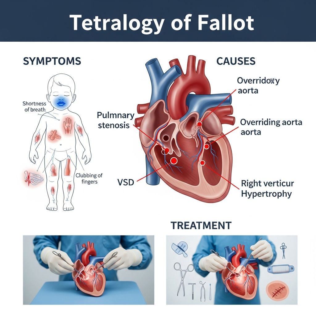 Understanding Tetralogy of Fallot: A comprehensive guide to this congenital heart condition, its diagnosis, and treatment options.
