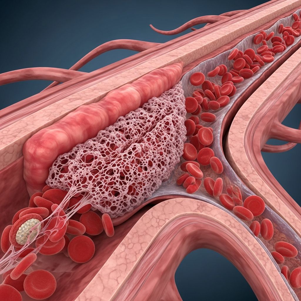 Learn about thrombosis, blood clot formation, risk factors, symptoms, diagnosis, and evidence-based treatment options.