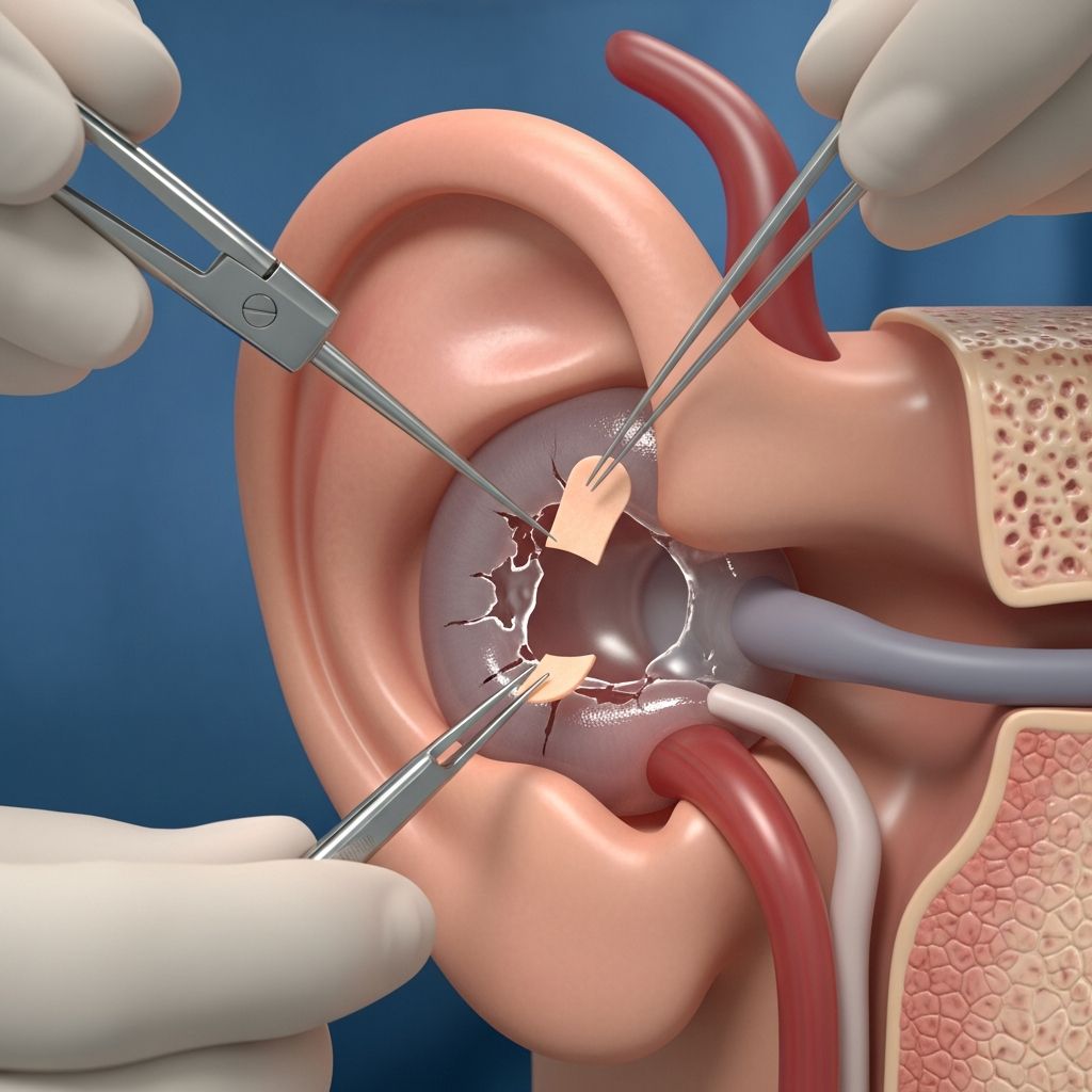 Complete guide to tympanoplasty surgery: restoring hearing and eardrum function through advanced surgical techniques.