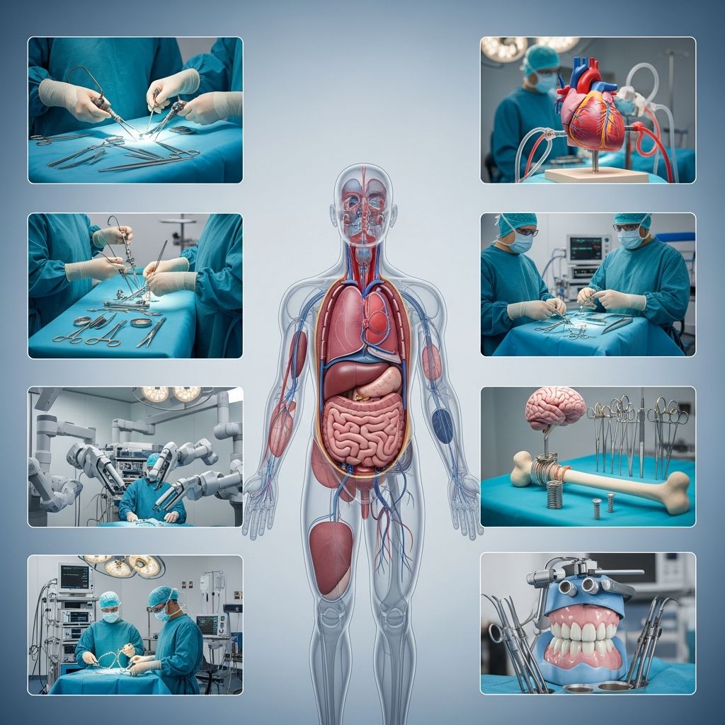 Explore the comprehensive guide to different surgical procedures, techniques, and specialties.