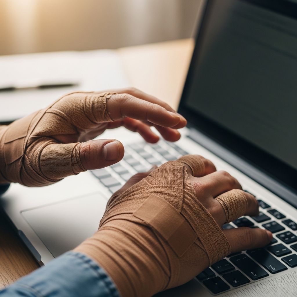 Learn how to manage hand pain while continuing to type and tap on digital devices safely.