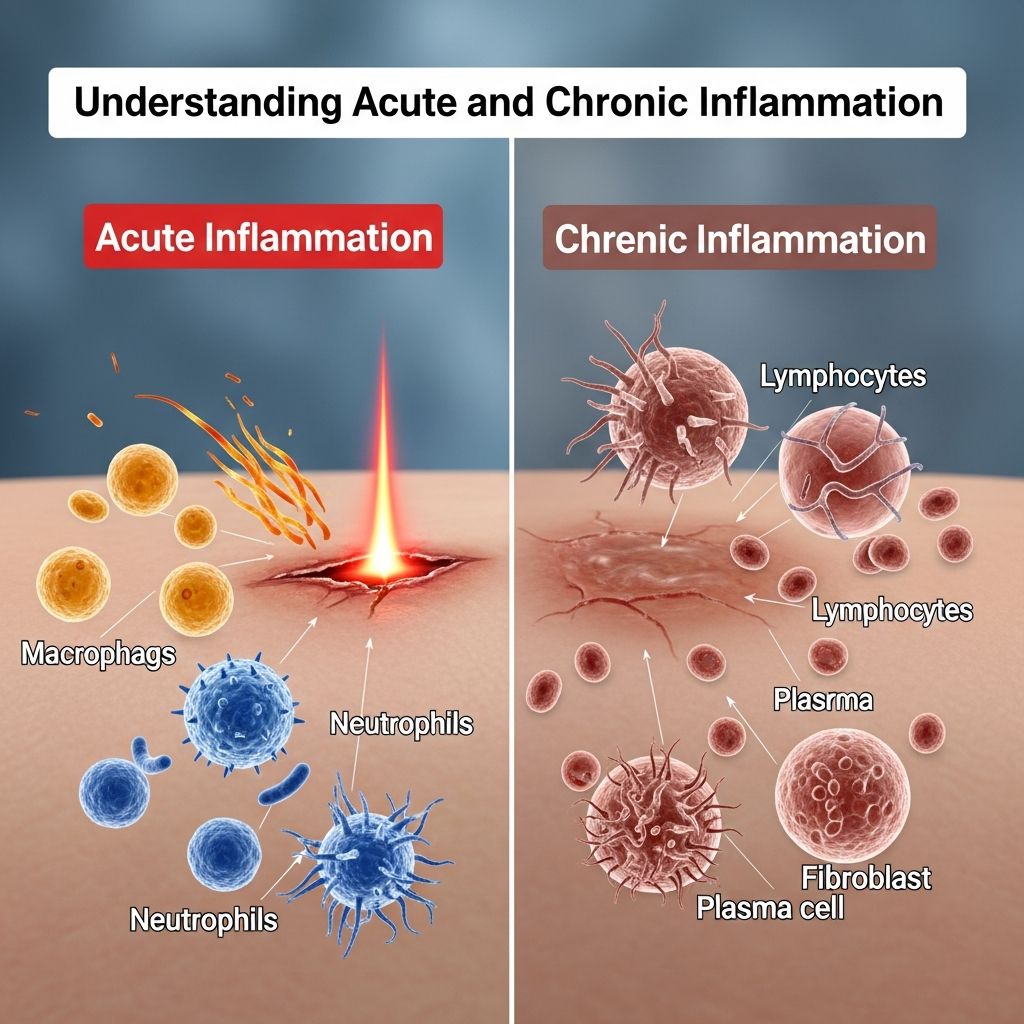 Learn the key differences between acute and chronic inflammation and their impact on health.