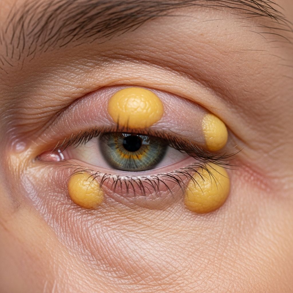 Understanding yellow eyelid plaques: Causes, diagnosis, and effective treatment strategies.