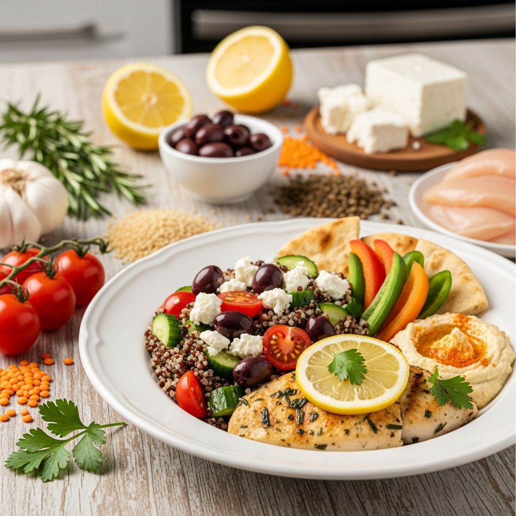 Quick, delicious high-protein Mediterranean recipes ready in 20 minutes or less for busy healthy eaters.