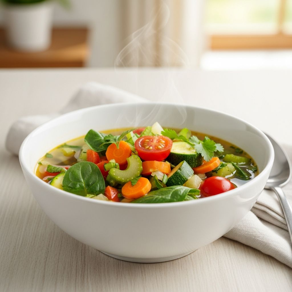 Quick, delicious soups ready in 20 minutes or less to support your weight loss goals with nourishing ingredients.
