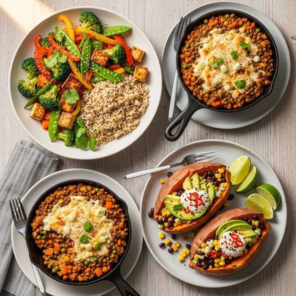 Quick, delicious vegan dinners ready in 30 minutes or less that help manage blood sugar with fiber-rich, plant-based ingredients.