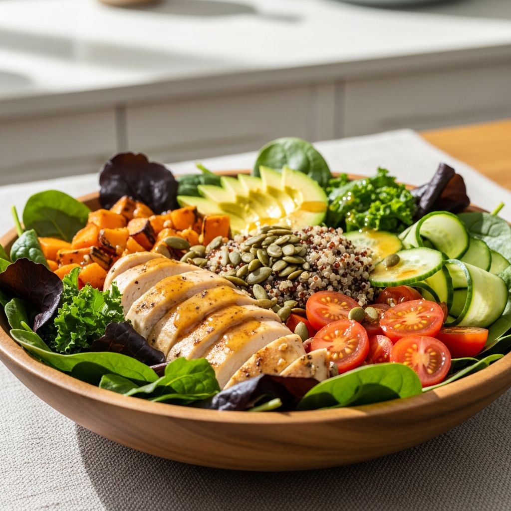 Satisfying, nutrient-packed dinner salads under 500 calories—perfect for weight management and delicious healthy eating.