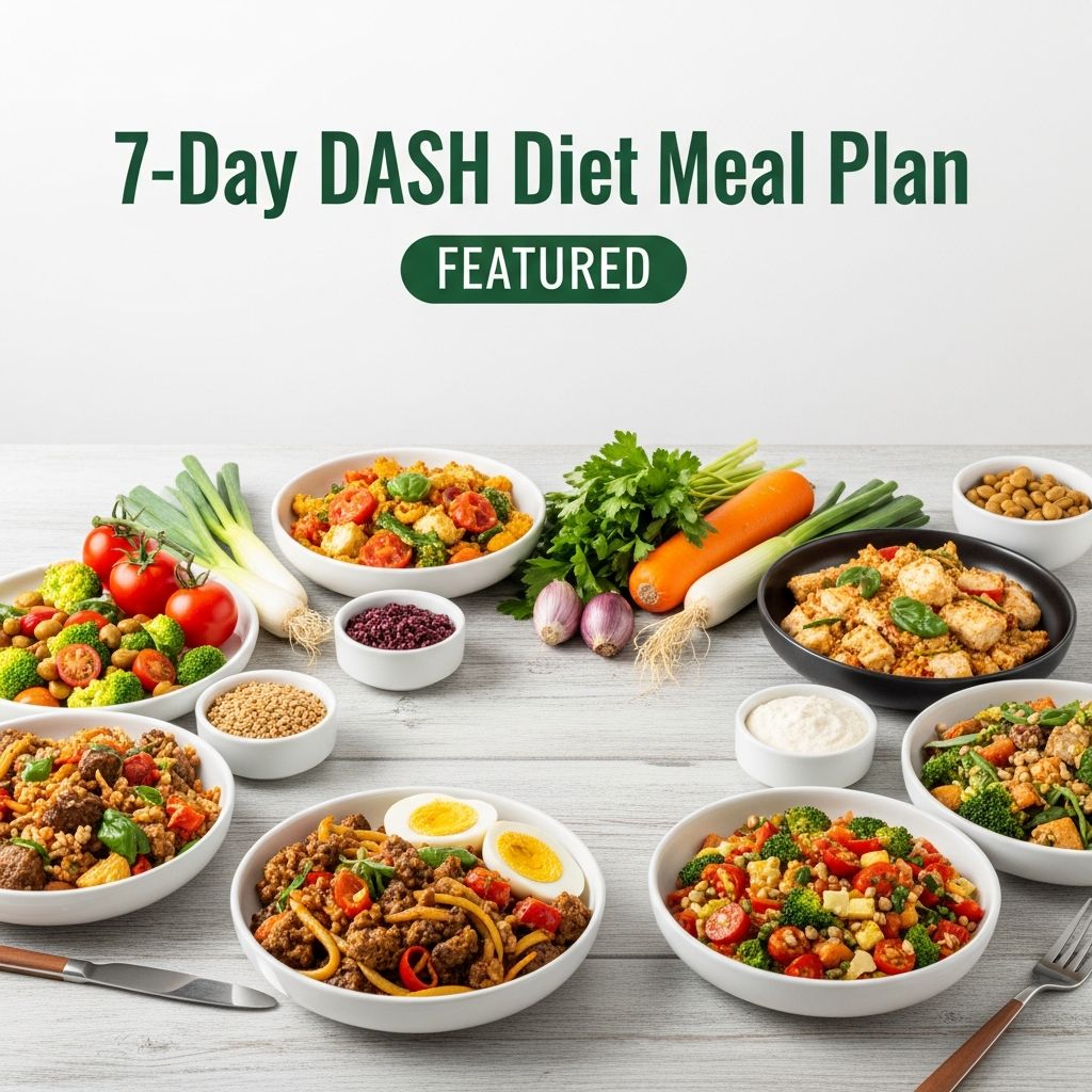 Lower blood pressure and boost heart health with this simple 7-day DASH diet meal plan featuring delicious, nutrient-packed meals.