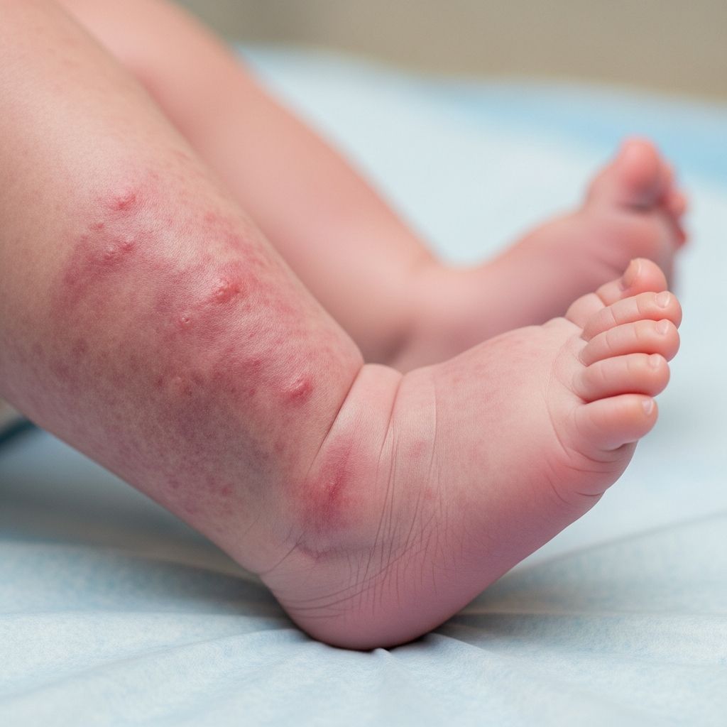 Rare benign skin vasculitis in infants: purpura, oedema, fever resolving spontaneously without treatment.