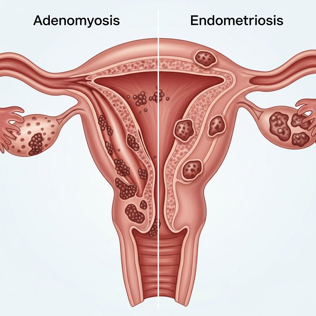 Understand the key differences between adenomyosis and endometriosis, from symptoms and causes to diagnosis and treatment options.