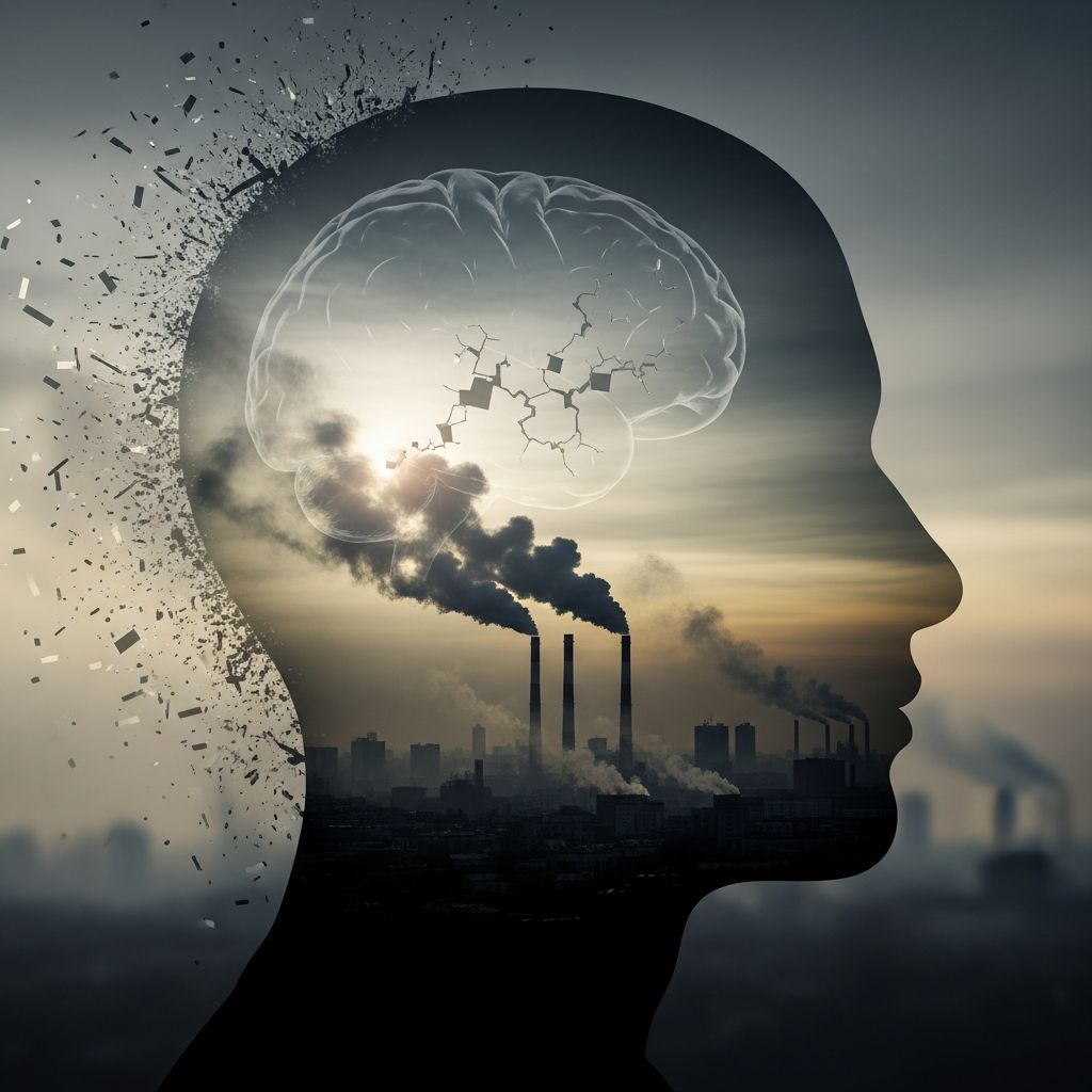 Emerging evidence links air pollution exposure to increased risks of depression, anxiety, psychosis, and cognitive decline across all ages.