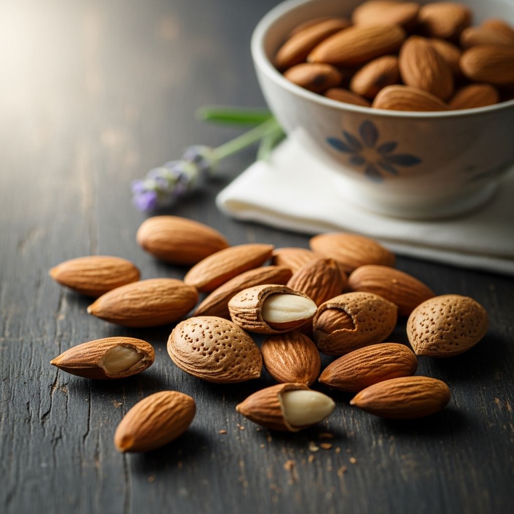 Discover how almonds can improve your sleep quality through magnesium, melatonin, and GABA support for restful nights.