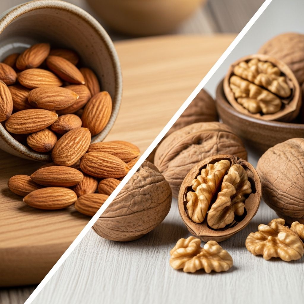 Discover which nut—almonds or walnuts—offers superior health benefits for heart, brain, weight management, and more in this detailed comparison.