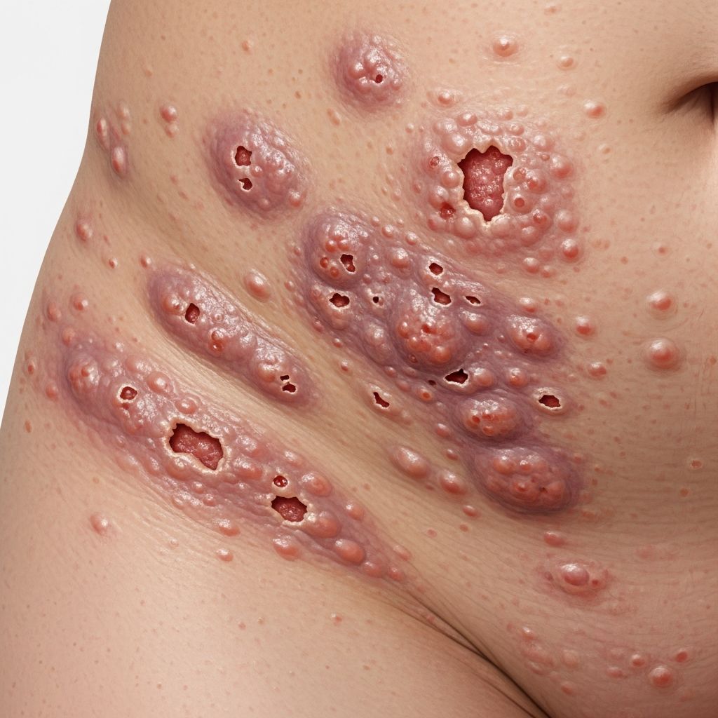 Rare granulomatous inflammation of anogenital area causing swelling, ulcers, and lymphoedema; often linked to Crohn's disease.