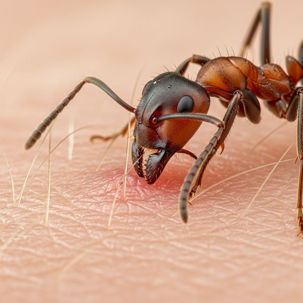 Everything you need to know about ant bites: symptoms, treatment, prevention, and when to seek medical help.