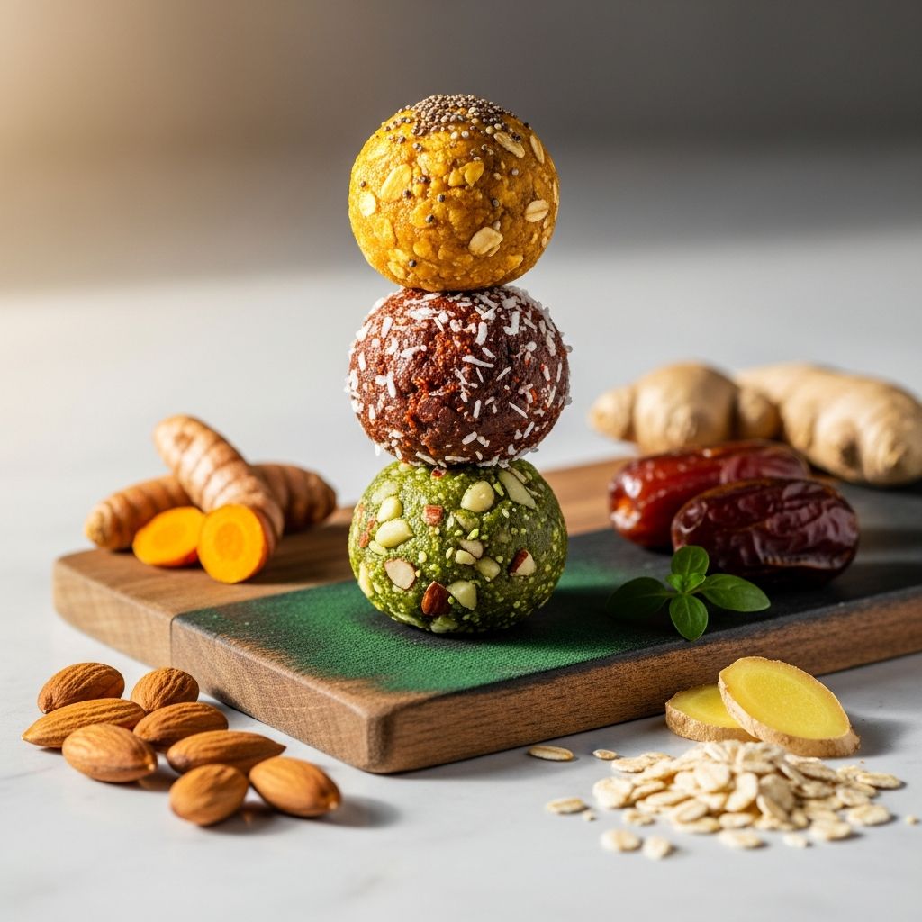 Boost your health with these no-bake energy balls packed with anti-inflammatory ingredients for sustained energy and wellness.